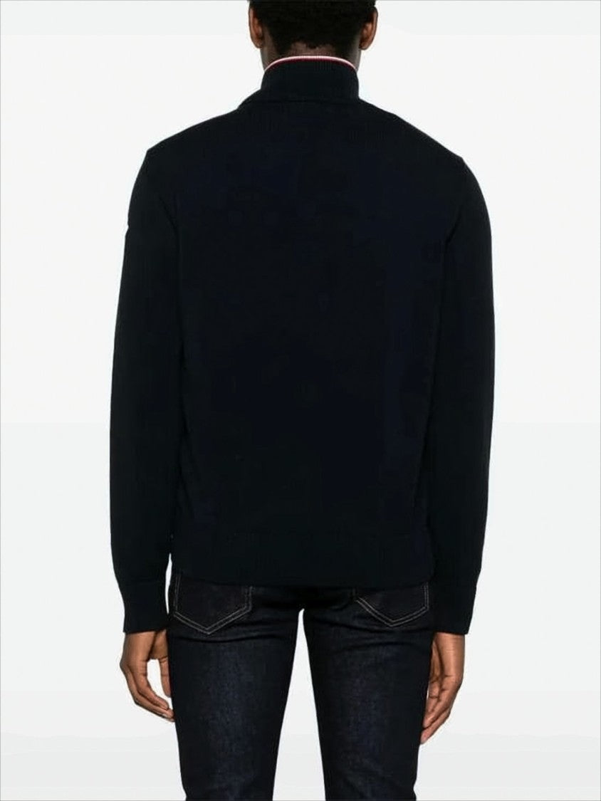 Moncler Quilted Padded Jacket With Knitted Accents