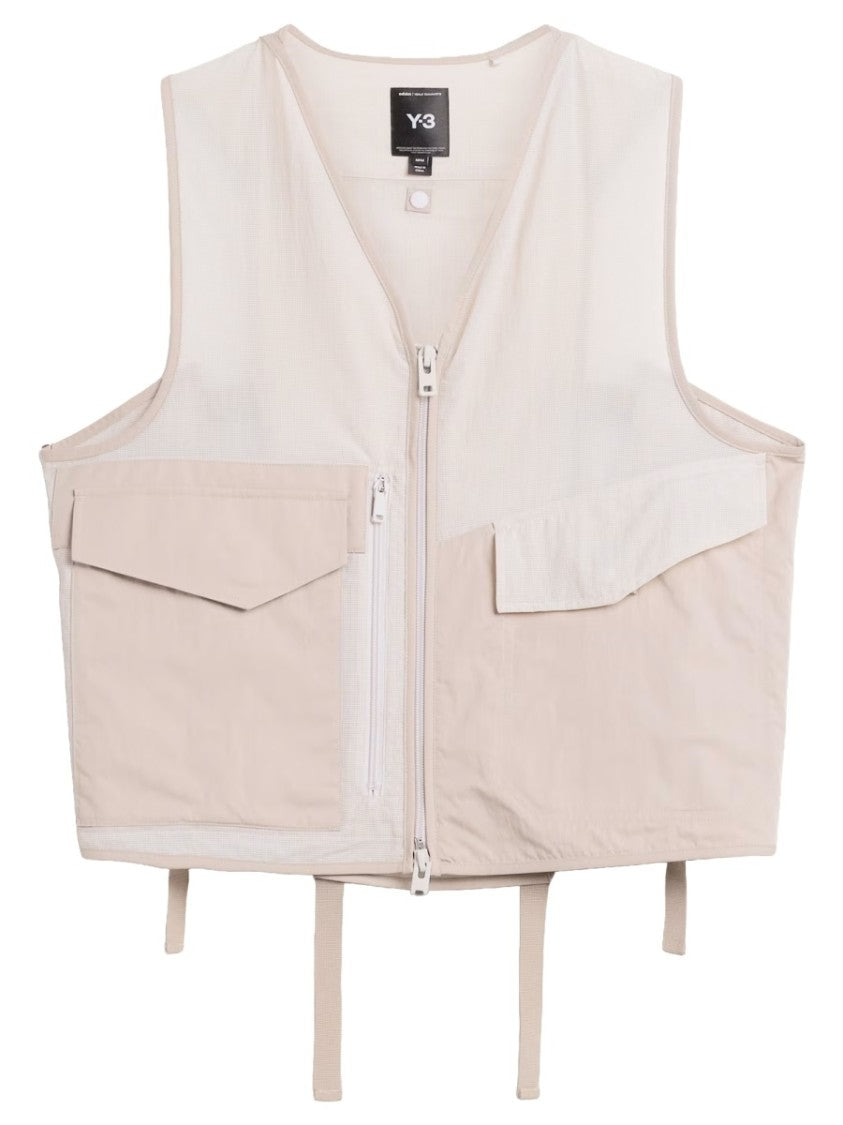 Y-3 Tough Floral Jacquard Lace-Up Gilet