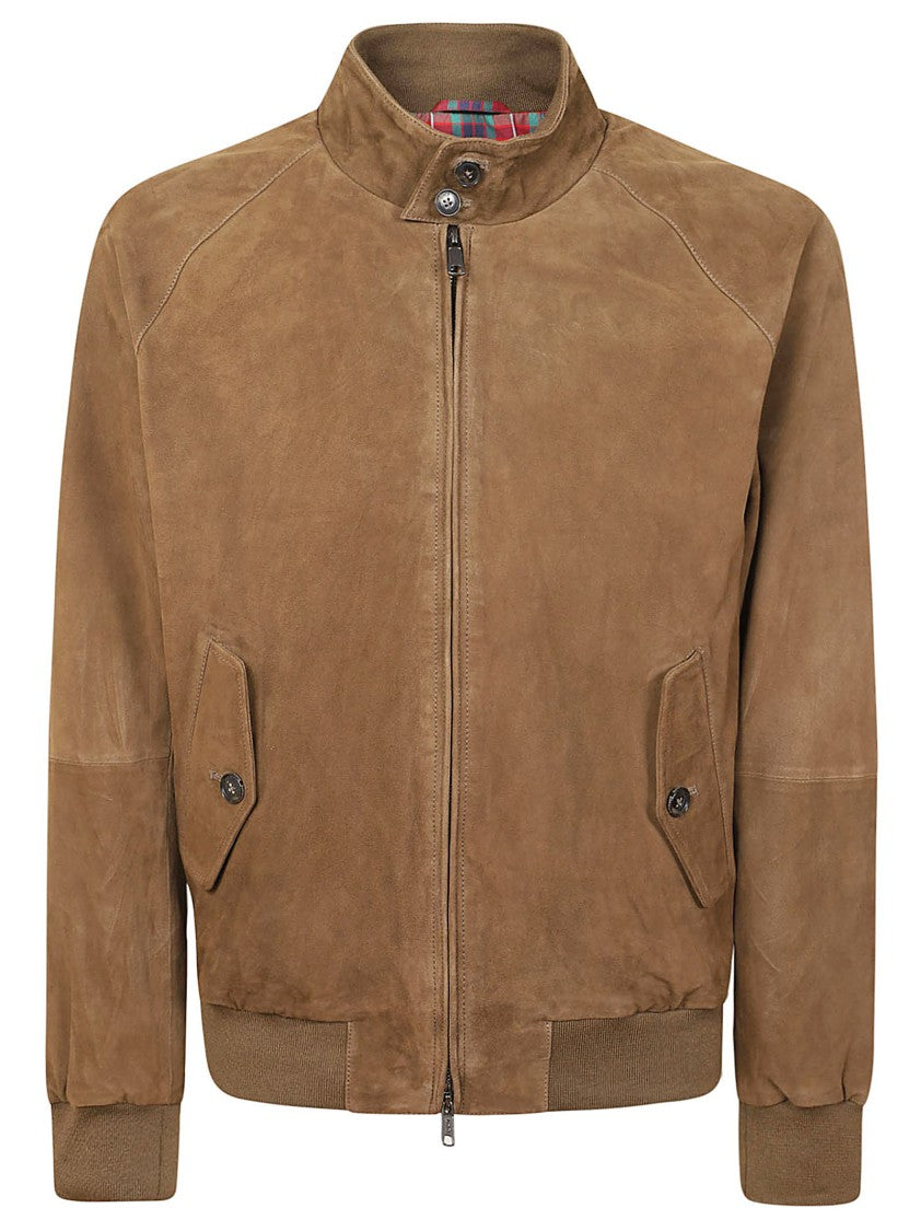 Baracuta Suede G9 Jacket With Iconic Tartan Lining