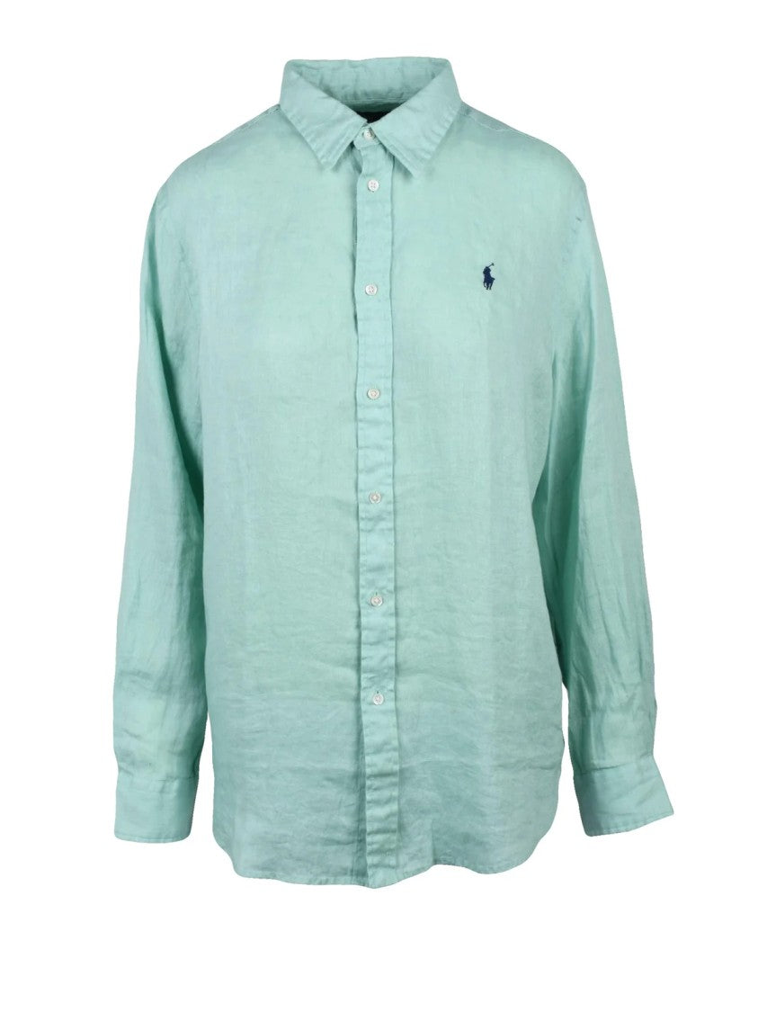 Polo Ralph Lauren Green Classic Fit Linen Shirt