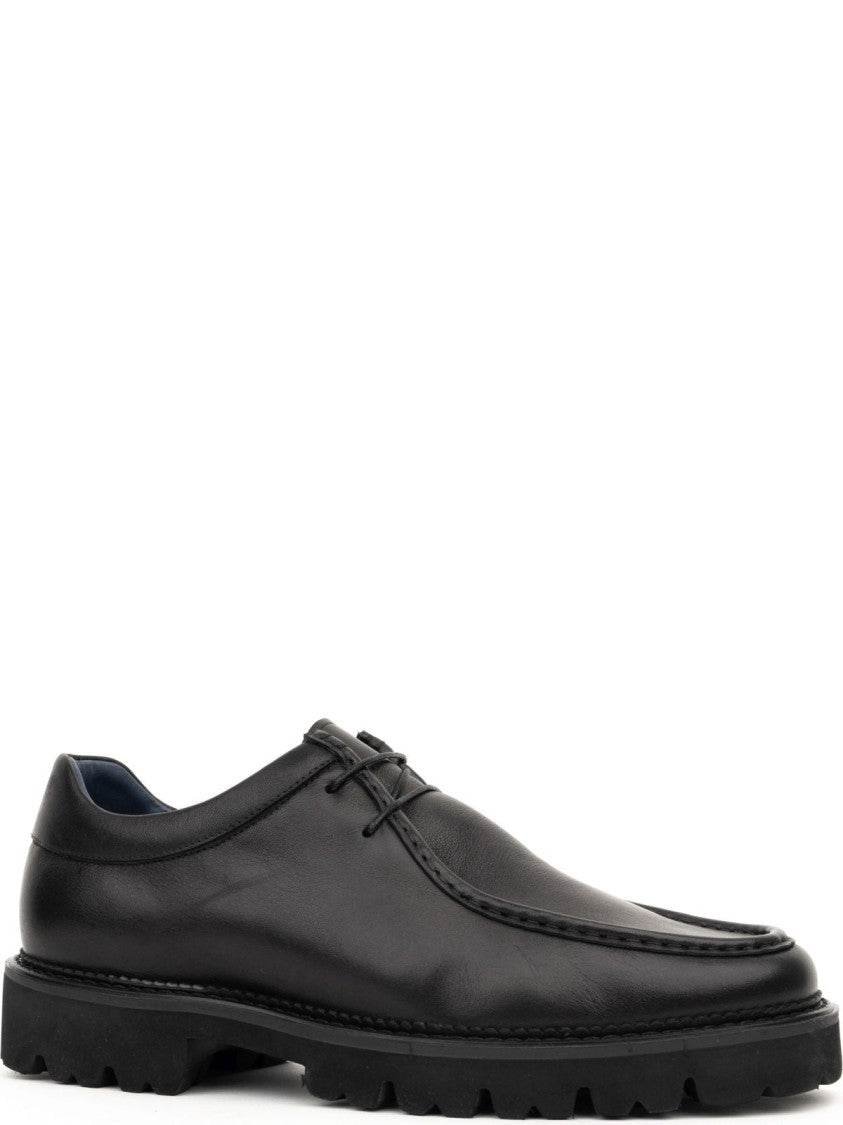 Sergio Moretti Casual Black Closed Flats Formal Shoes