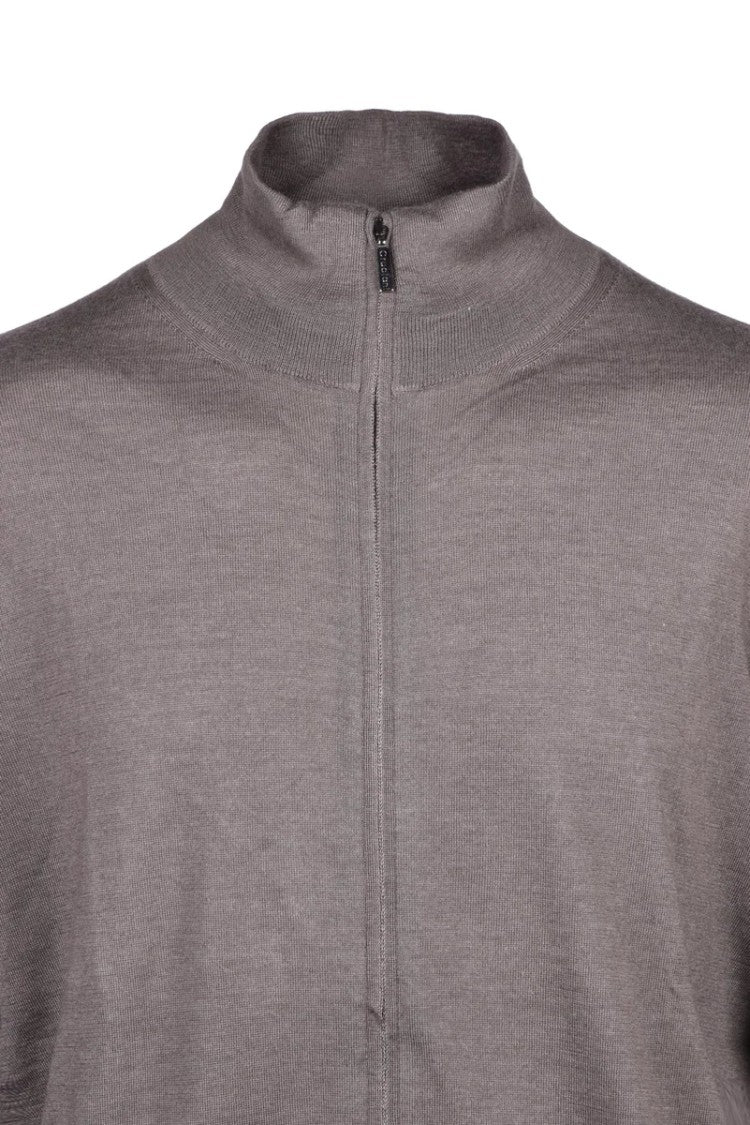Cruciani Zip Cardigan - Brown
