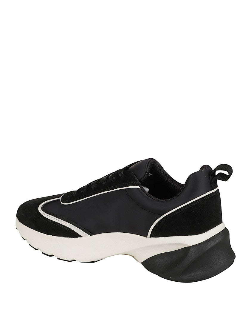 Tory Burch Refined Black Sneakers With Suede Overlays