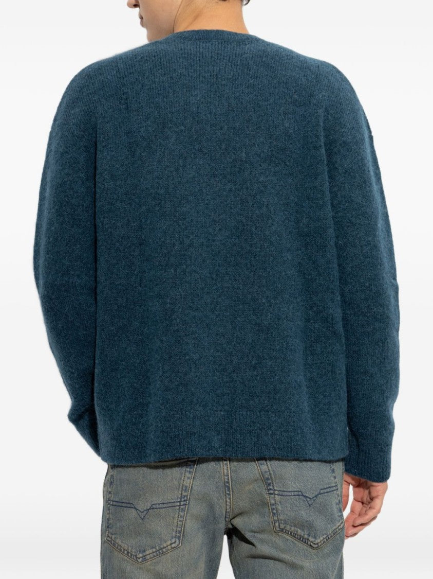 Diesel Casual Relaxed Fit Knit Sweater With Textured Weave