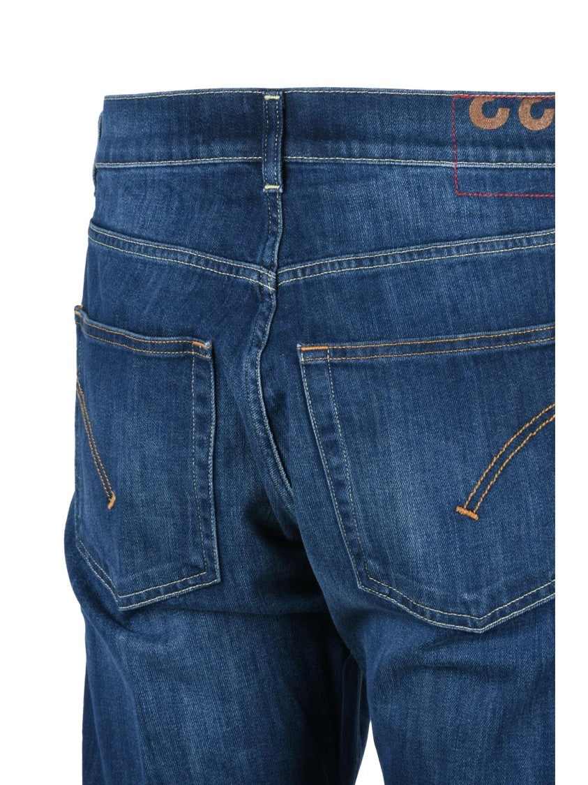 Dondup Blue Jeff Carrot Fit Stretch Jeans