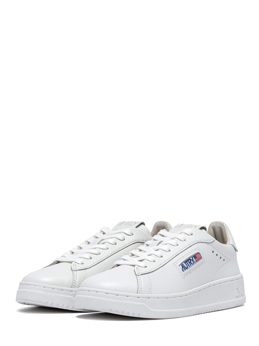 Autry Minimalist Low-Top Leather Sneakers With Nubuck Accents