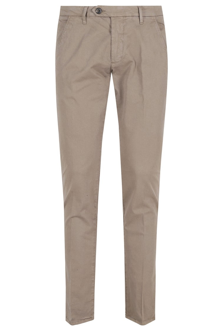 Roy Roger's Brown New Lola Side American Buttoned Cotton-Blend Trousers