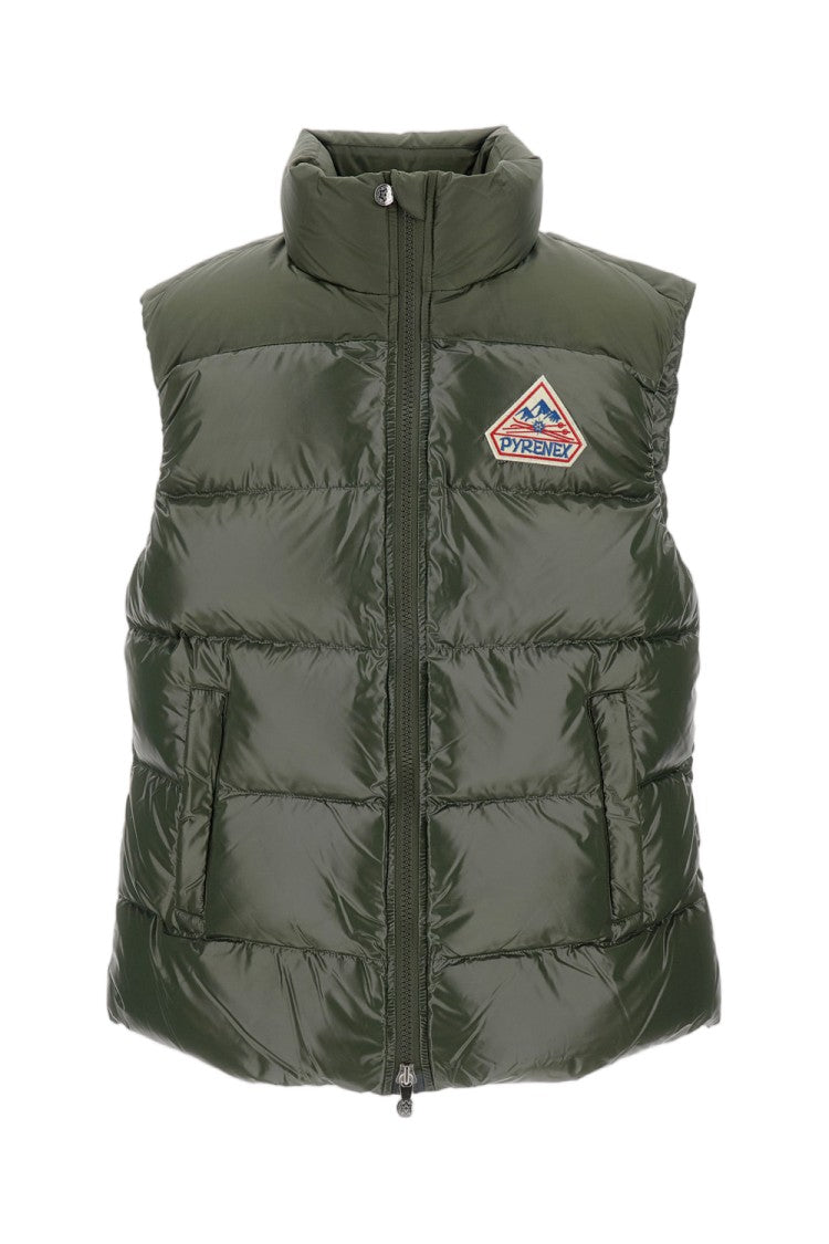 Pyrenex Sleeveless Down Jacket In Shiny Vintage-Effect Nylon