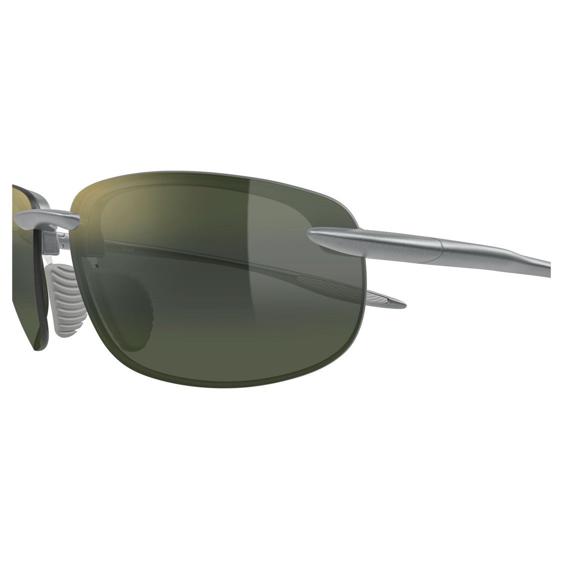 Maui Jim Hookipa Ultra Rimless Minimalist Sunglasses With Rectangular Lenses
