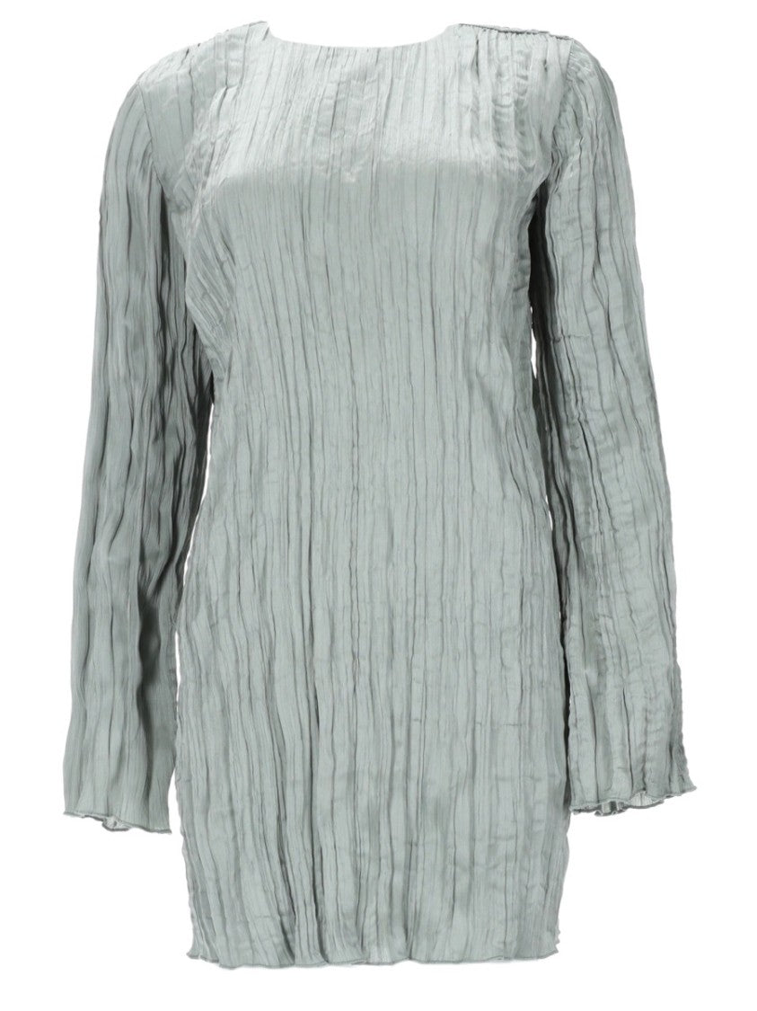 Staud Kona Textured Crinkled Mini Dress