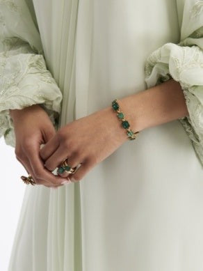 Oscar De La Renta Malachite Tennis Bracelet