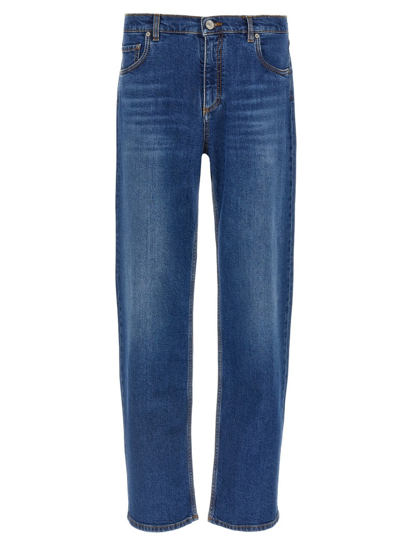Etro Mid Waist Straight Leg Jeans