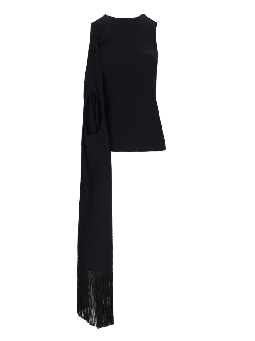 Mm6 By Maison Margiela Draped Tank Top – Black