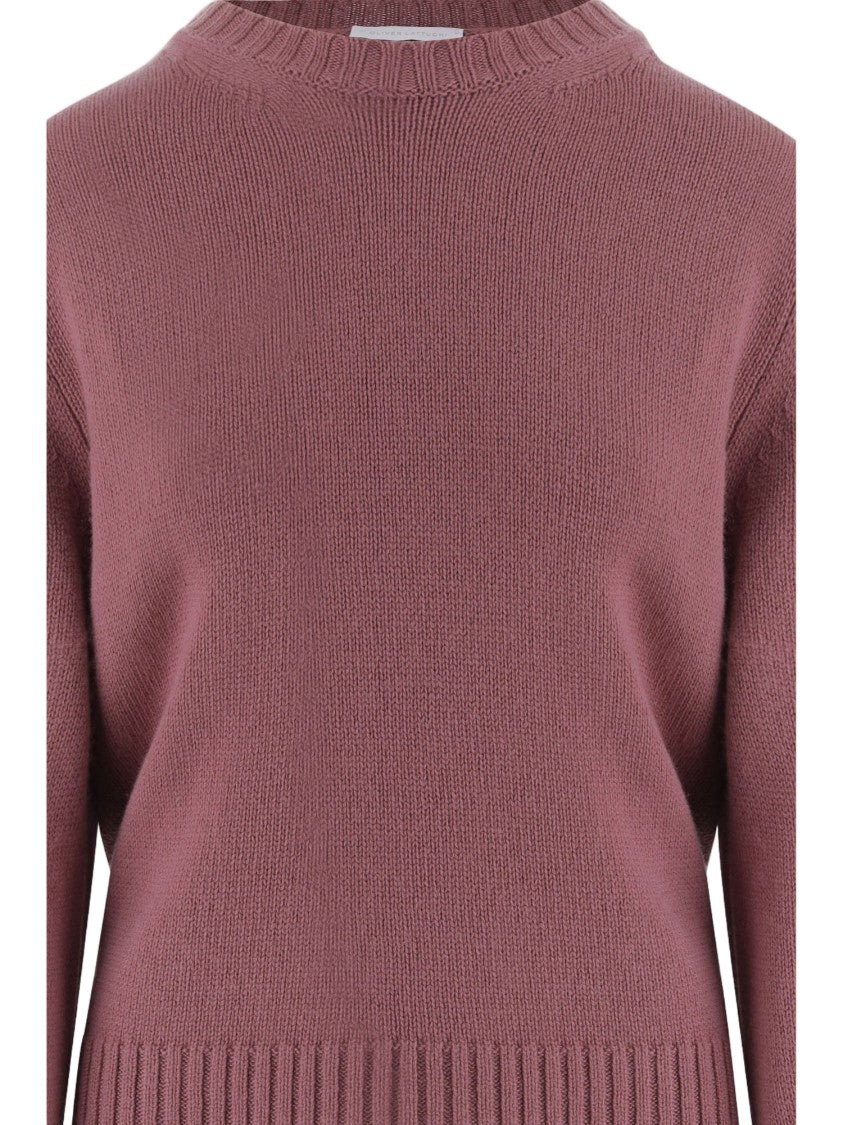 Oliver Lattughi Pink Knit Cashmere Sweater