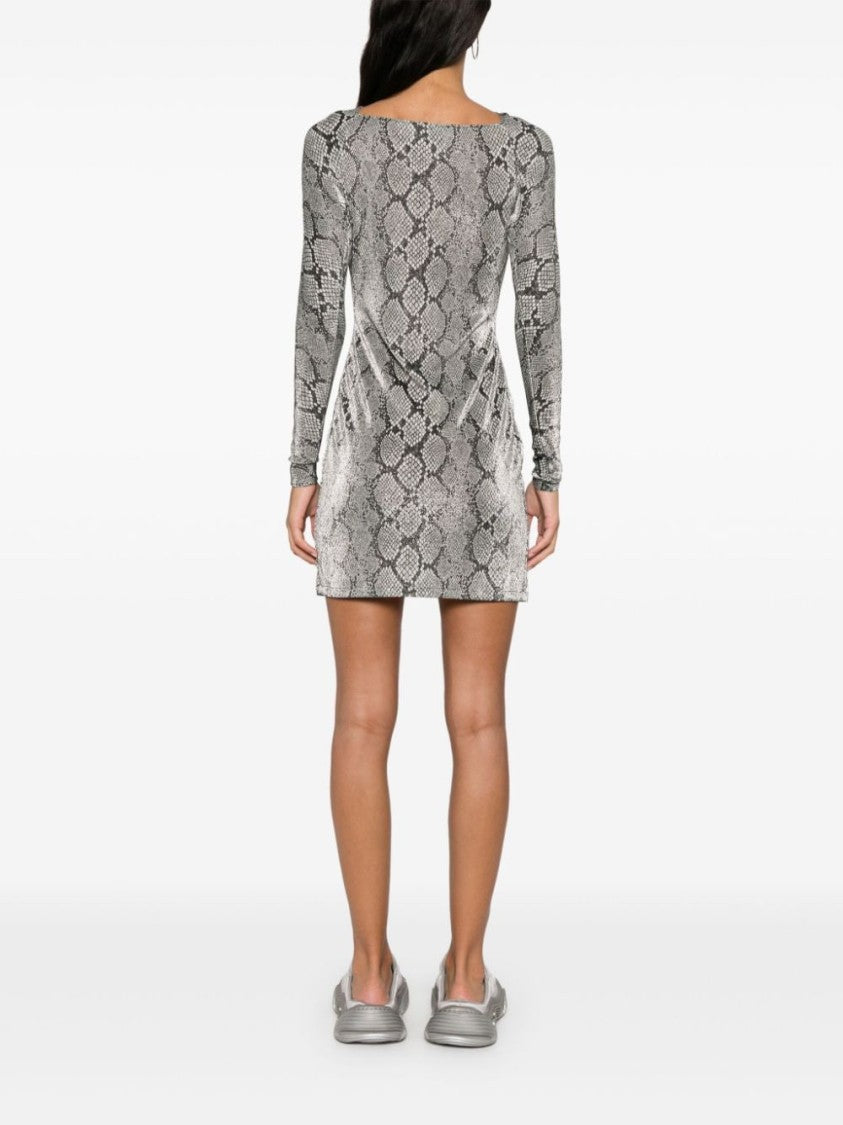 Coperni Asymmetric Neck Long Sleeve Dress