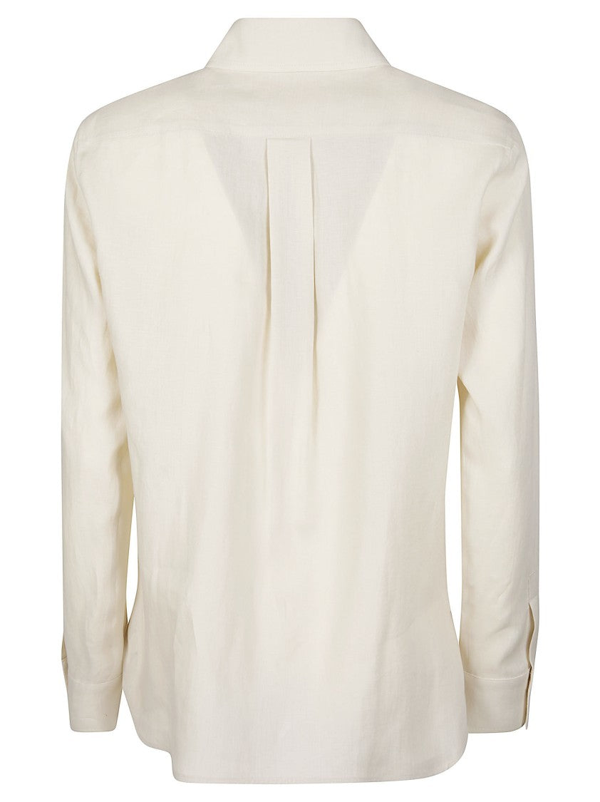 Max Mara Mxmfasco Long Sleeve Linen Shirt