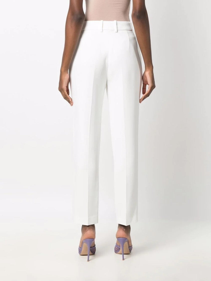Ermanno Scervino Tailored White Trousers In Lightweight Fabric