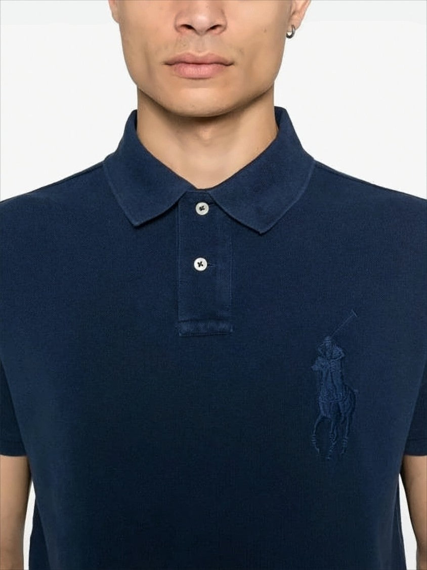Polo Ralph Lauren Classic Deep Navy Polo Shirt With Embroidered Logo