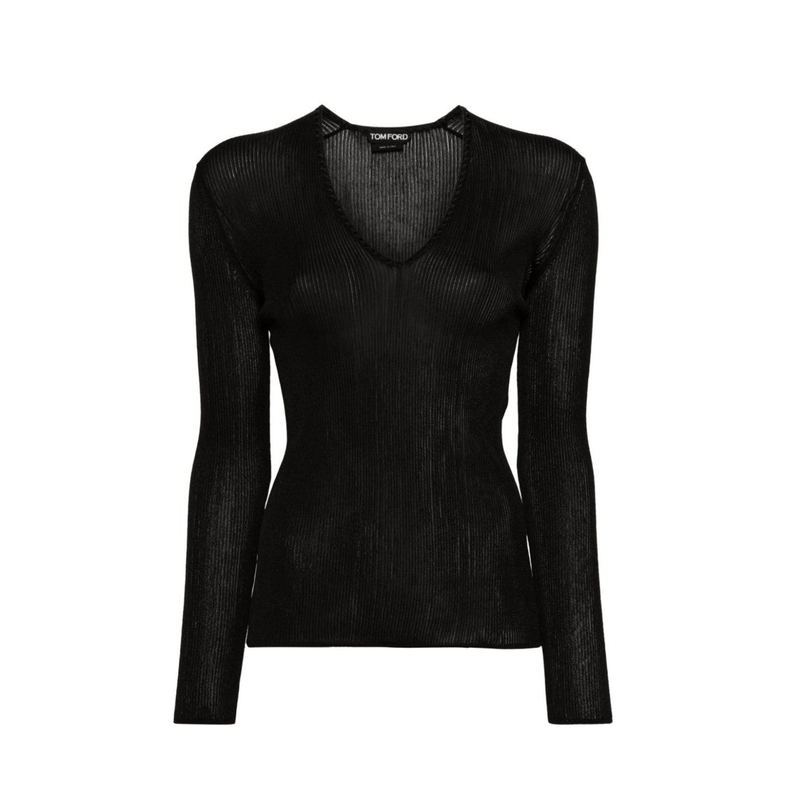 Tom Ford Sheer Fine-Ribbed Top