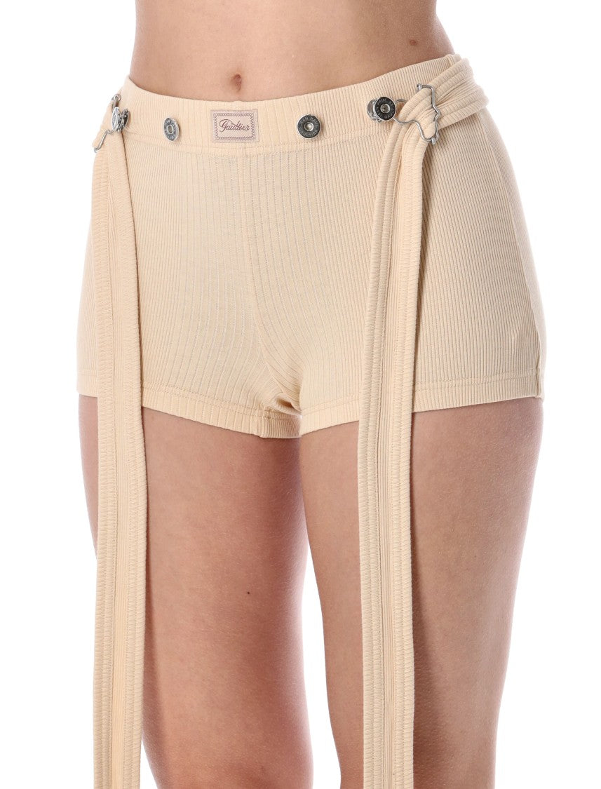 Jean Paul Gaultier Ribbed Patch Shorts