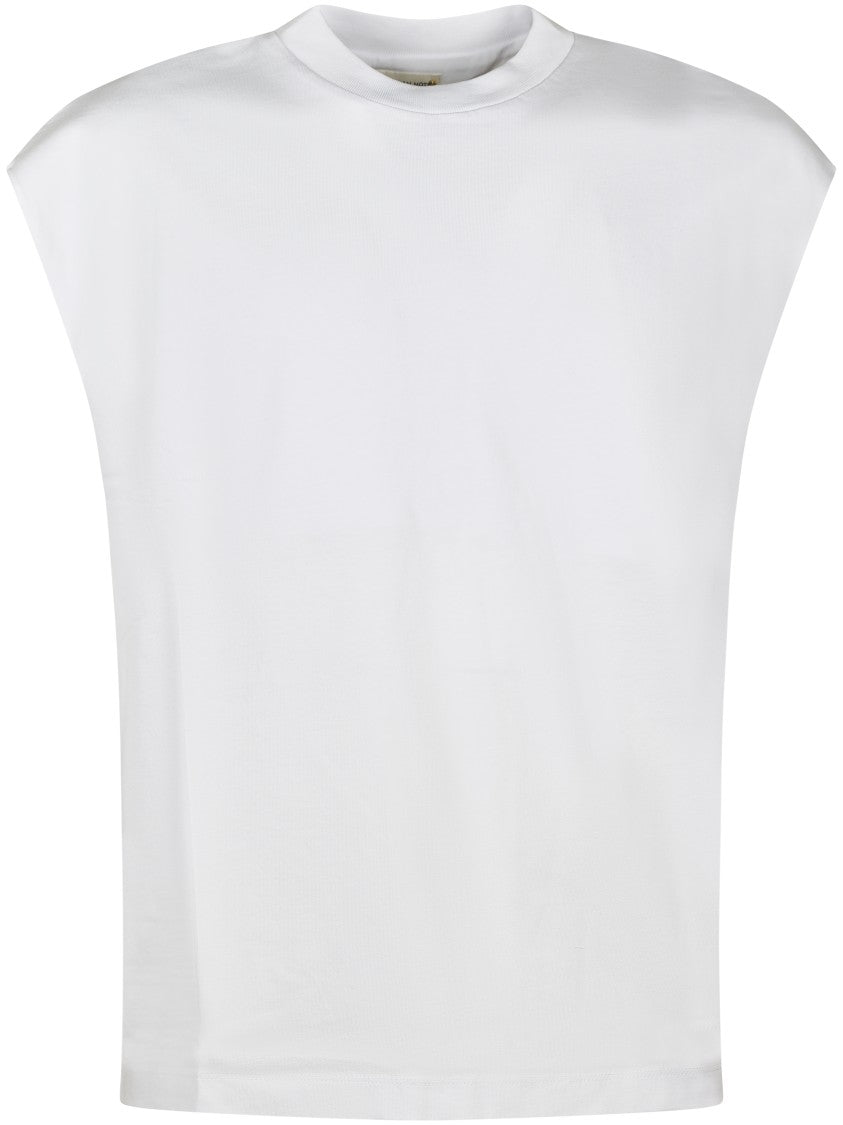 Dries Van Noten Relaxed-Fit White T-Shirt With Wide Armholes