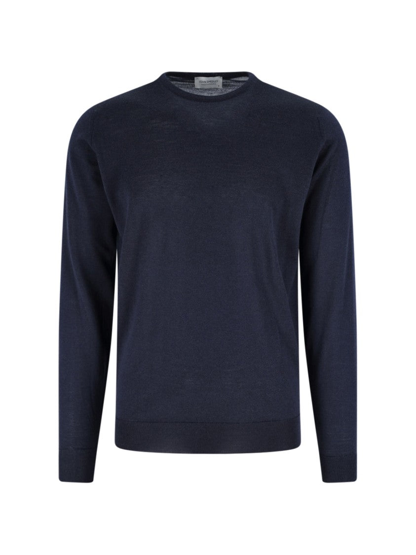 John Smedley Fine Knit Sweater With Ribbed Cuffs And Hem