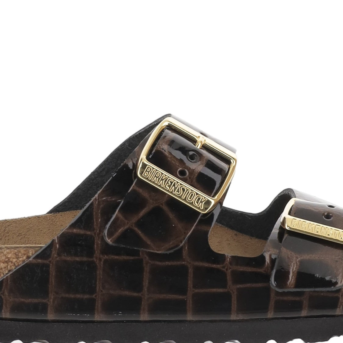 Birkenstock Open-Toe Leather Sandals With Adjustable Straps And Animal Print