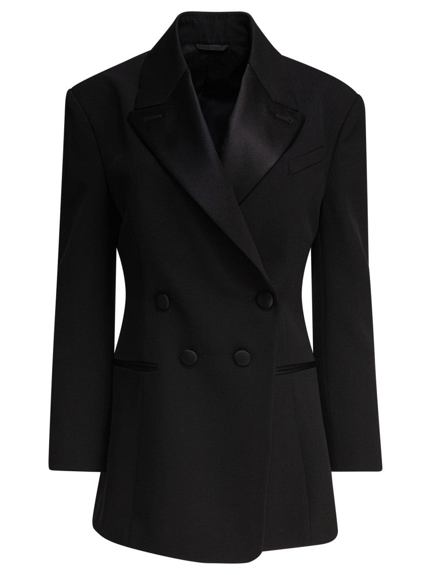 Givenchy Double-Breasted Blazer With Pleated Back