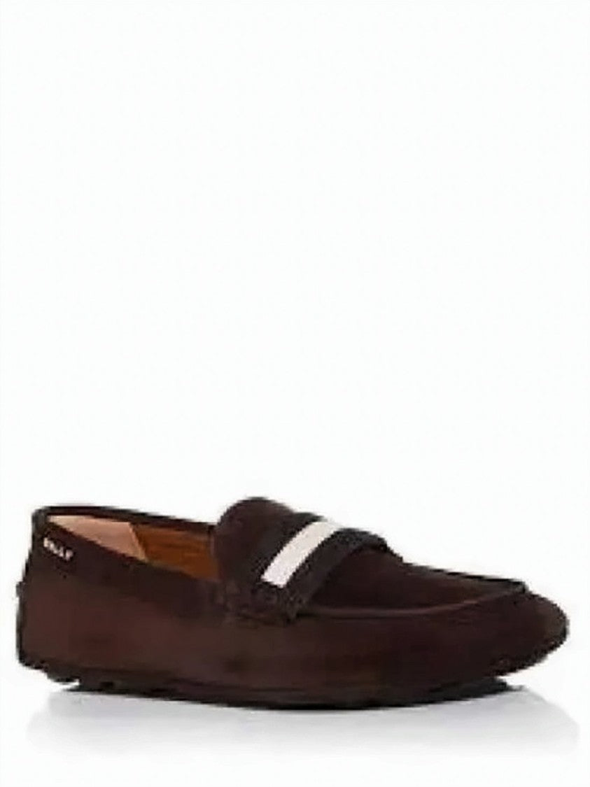 Bally Suede Loafer With Contrasting Strap