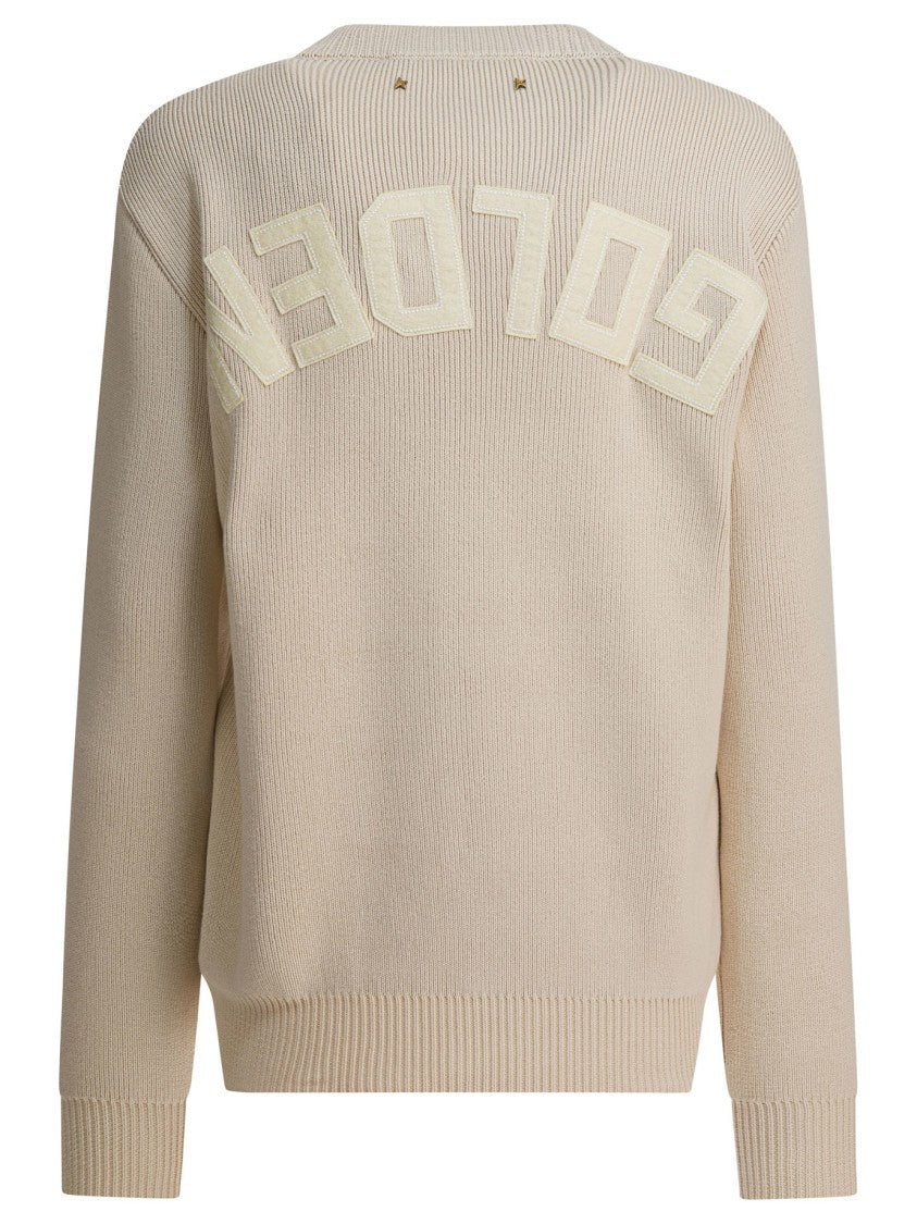 Golden Goose Crew-Neck Sweater With Eco-Friendly Reverse Lettering
