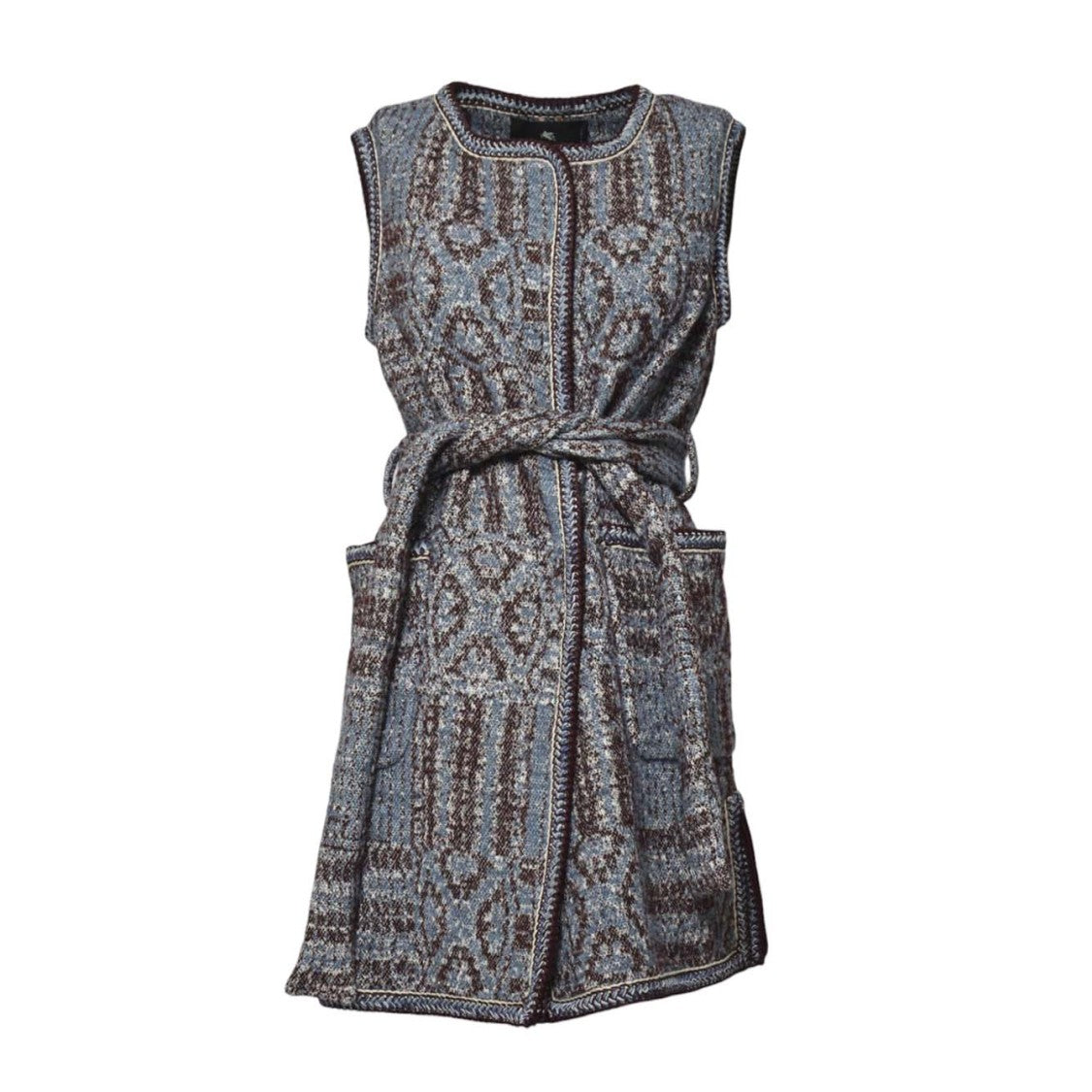 Etro Textured Knit Dress With Geometric Pattern