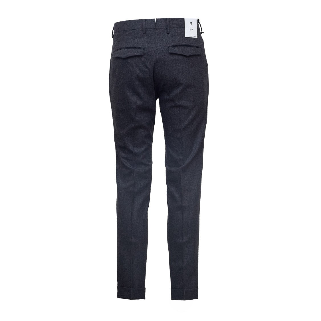 Pt Wool-Cashmere Flannel Pleated Master Straight-Leg Pants