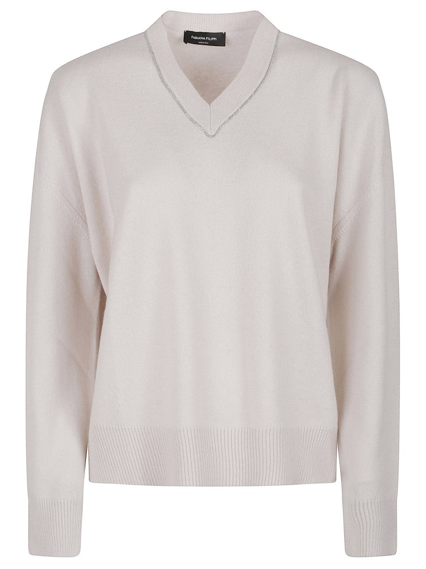 Fabiana Filippi Relaxed Fit V-Neck Cashmere Sweater