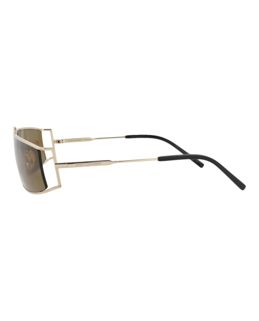 Saint Laurent Square-Frame Metal Sunglasses