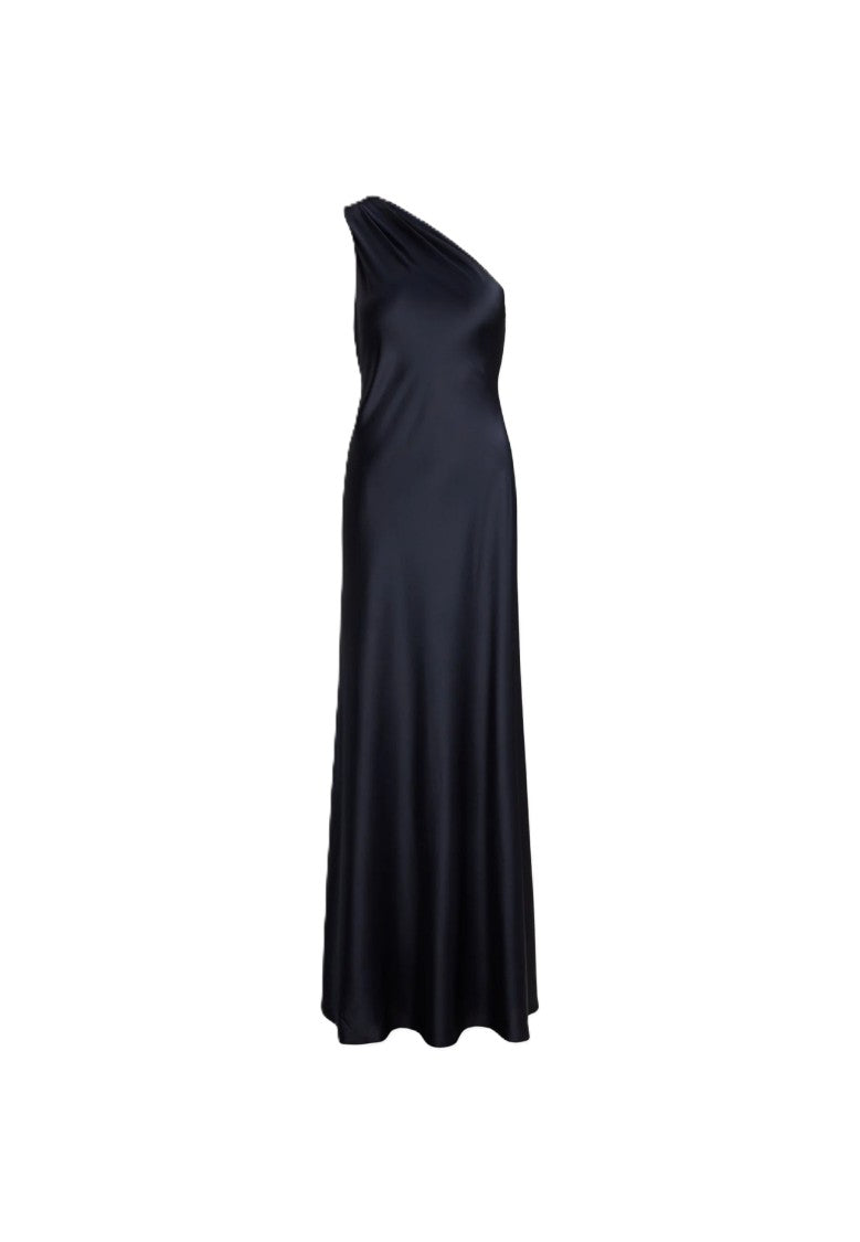 Lauren Ralph Lauren Floor-Length Satin One-Shoulder Maxi Dress