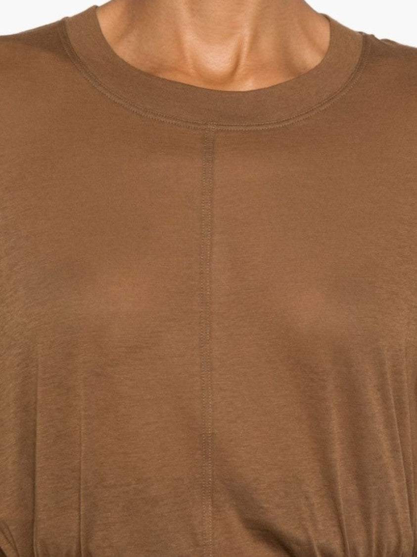 Saint Laurent Relaxed Fit Brown Cotton Short-Sleeved T-Shirt