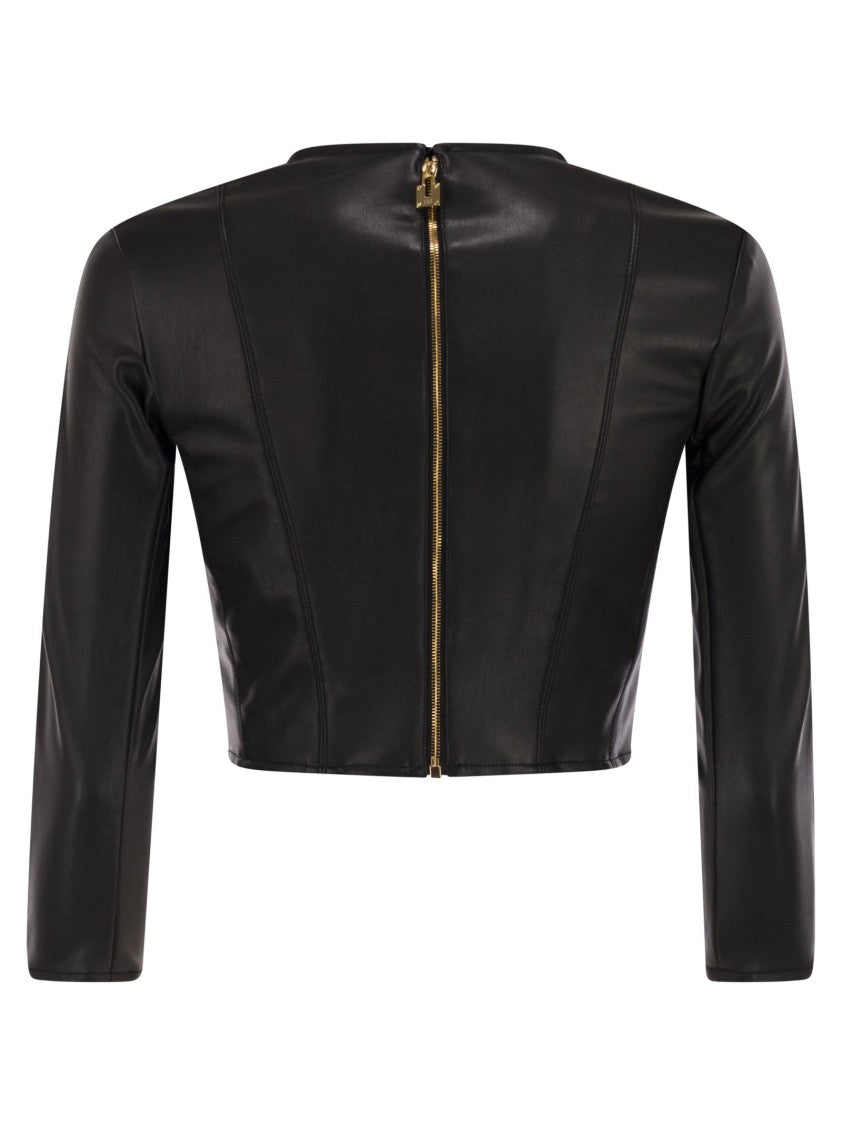 Elisabetta Franchi Top With Necklace And Charm