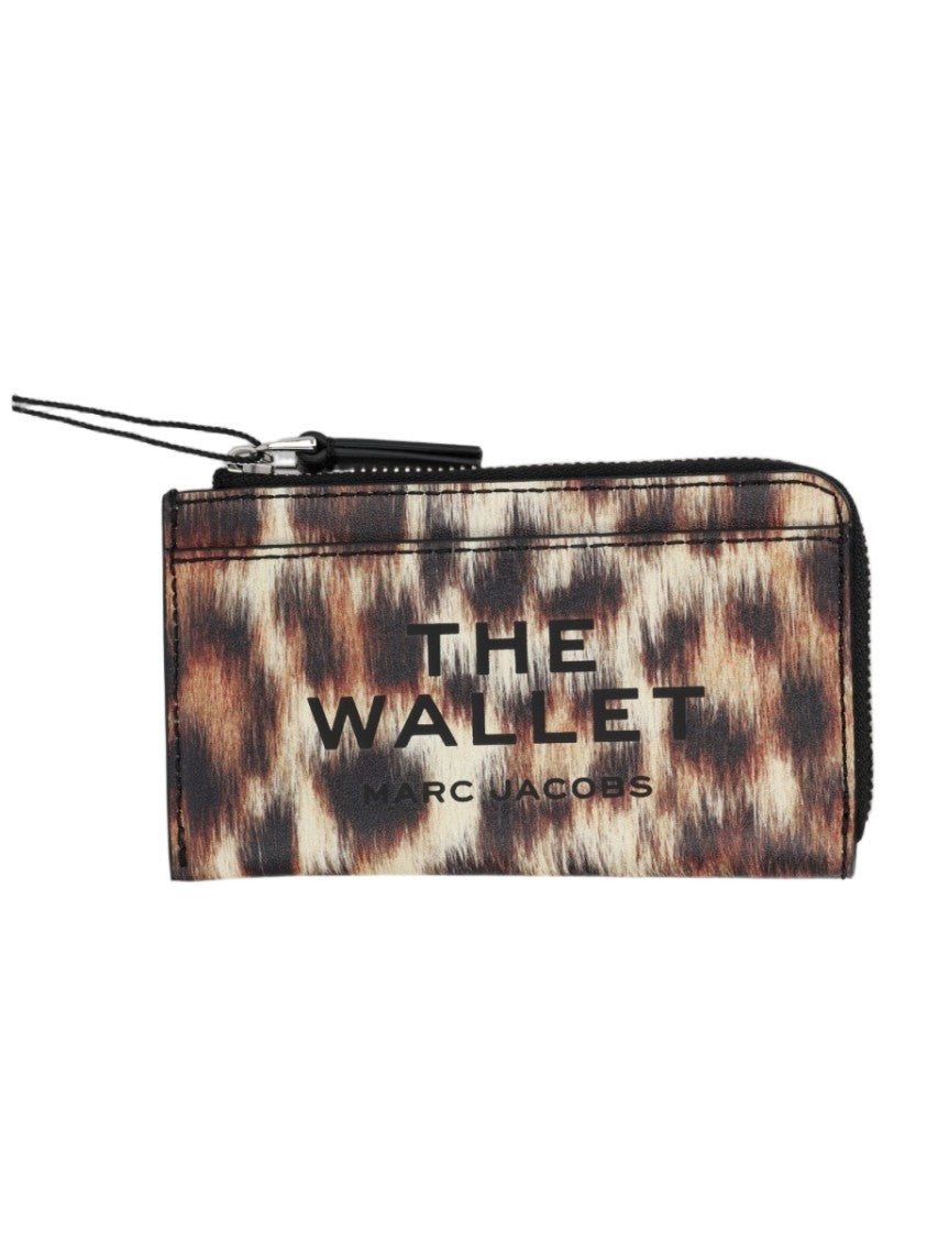 Marc Jacobs Brown Animal Print Zip-Around Leather Wallet