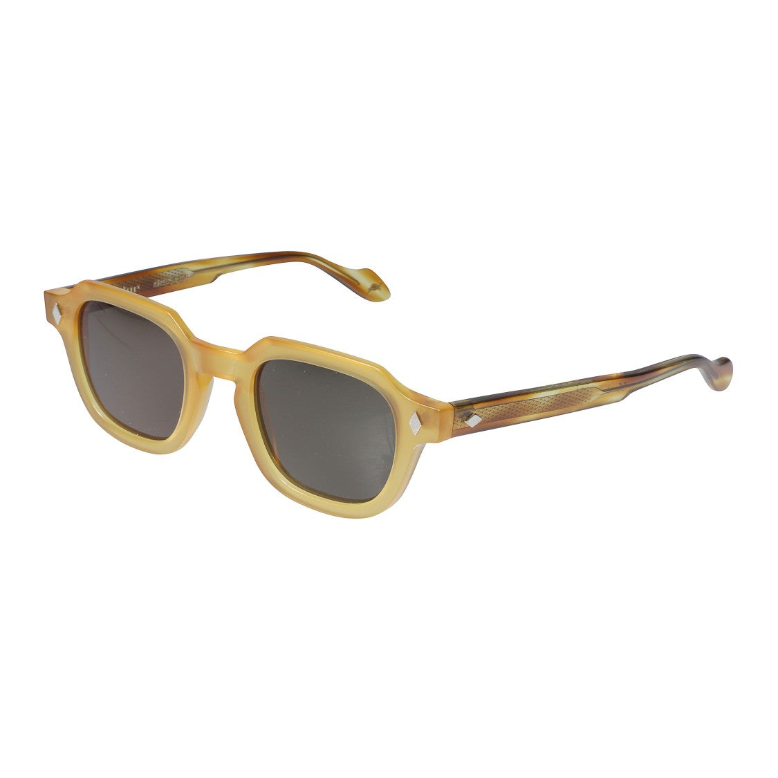 Kador Turbot Bold Geometric Frame Sunglasses In Warm Amber Tortoiseshell