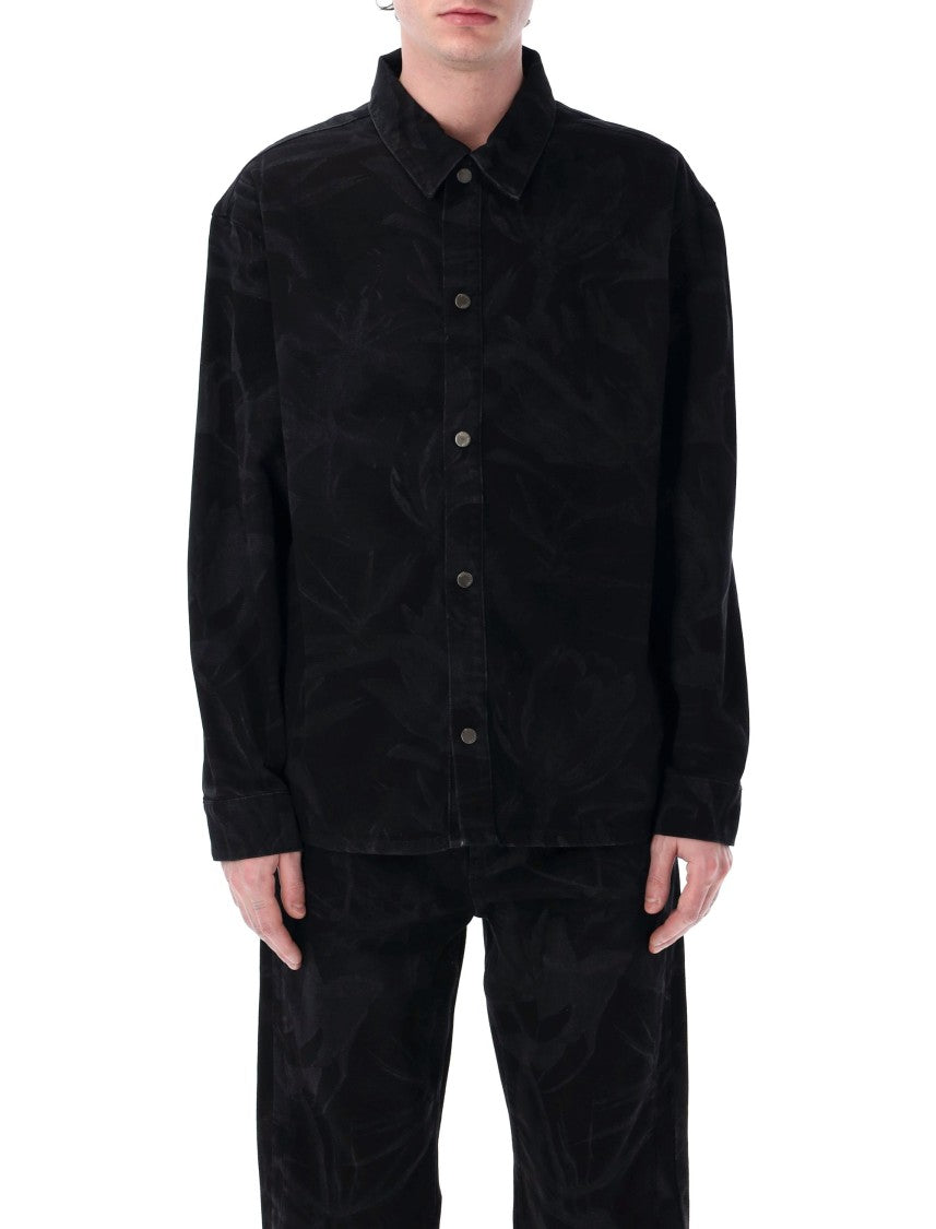 Daily Paper Floral X-Ray Print Cotton Shirt