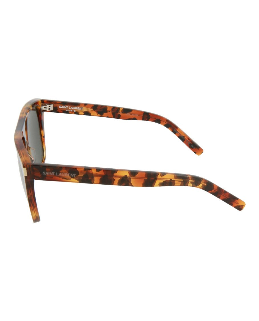 Saint Laurent Tortoiseshell Square-Frame Acetate Sunglasses