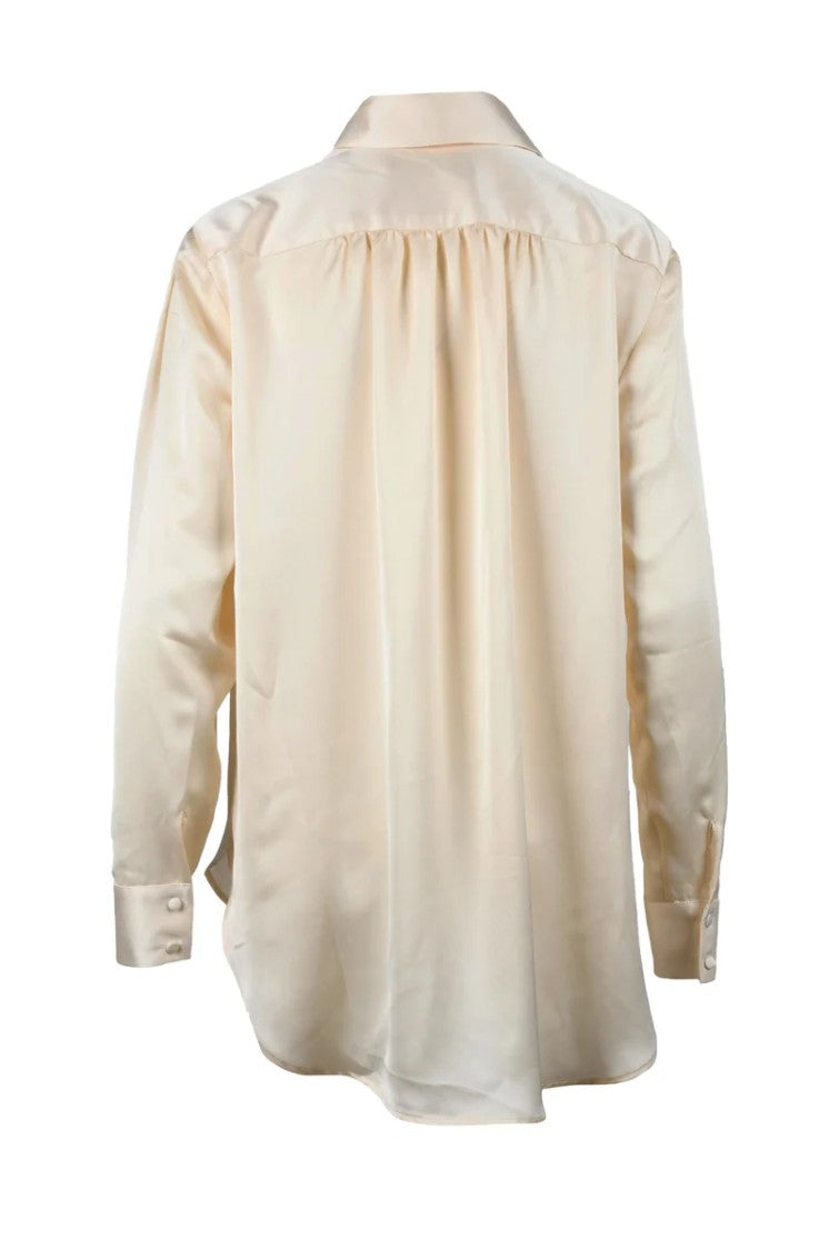 Nine Minutes White Polyester Elastane Shirt