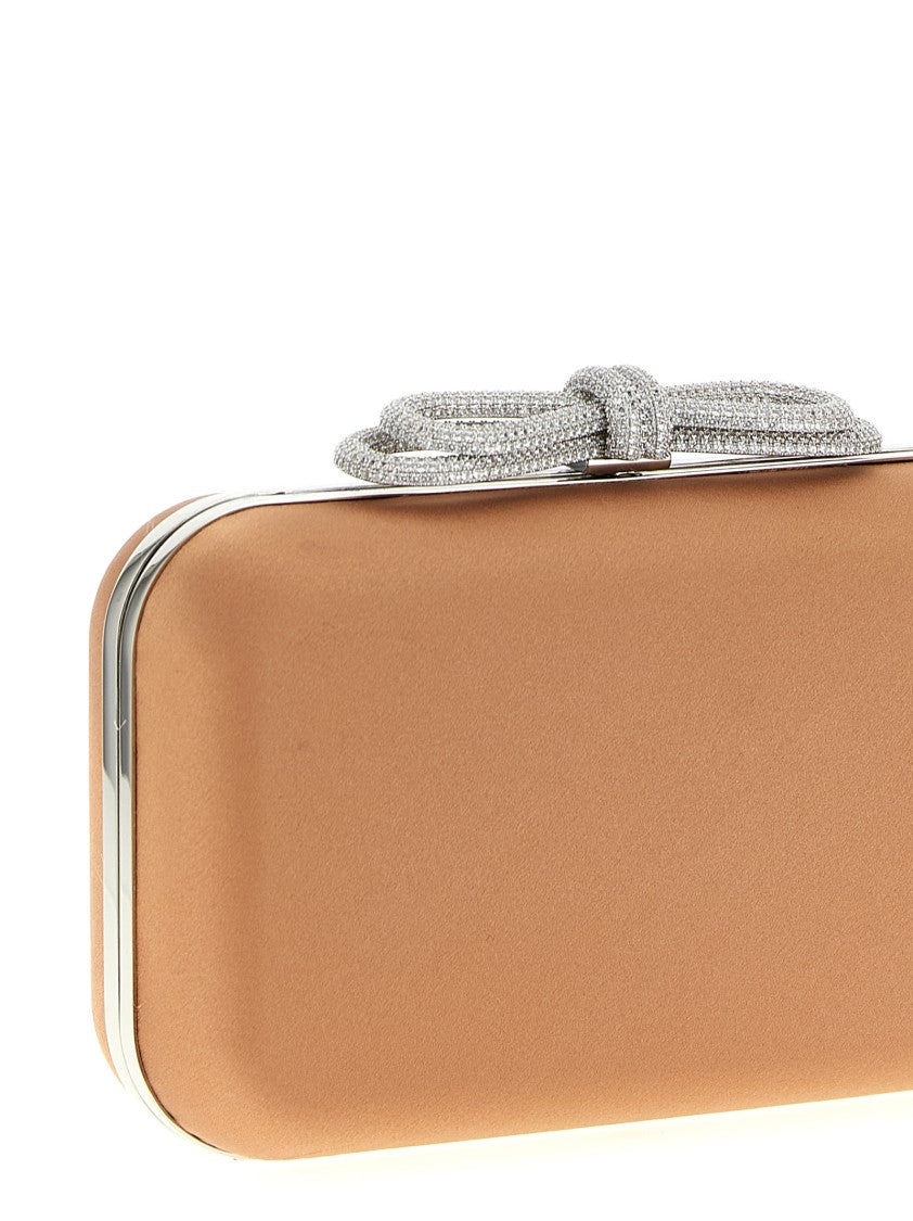Mach & Mach Double Bow Satin' Clutch