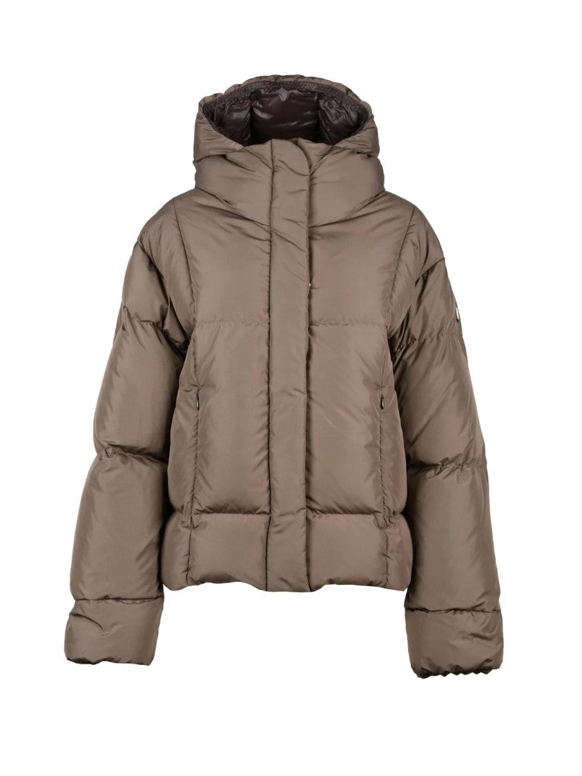 Bacon Taupe Polyester Oaks Down Jacket