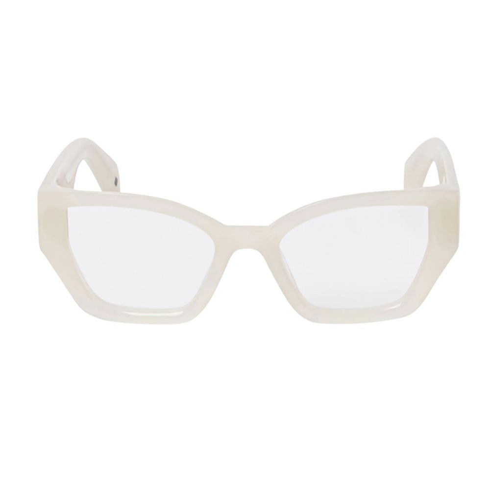 Off-White Oerj07q Style 7Q Squared Geometric Sunglasses In Glossy Beige Acetate
