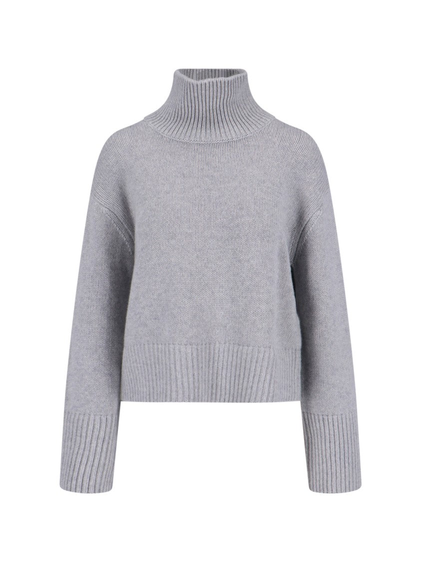 Lisa Yang Cropped Sweater With High Ribbed Turtleneck