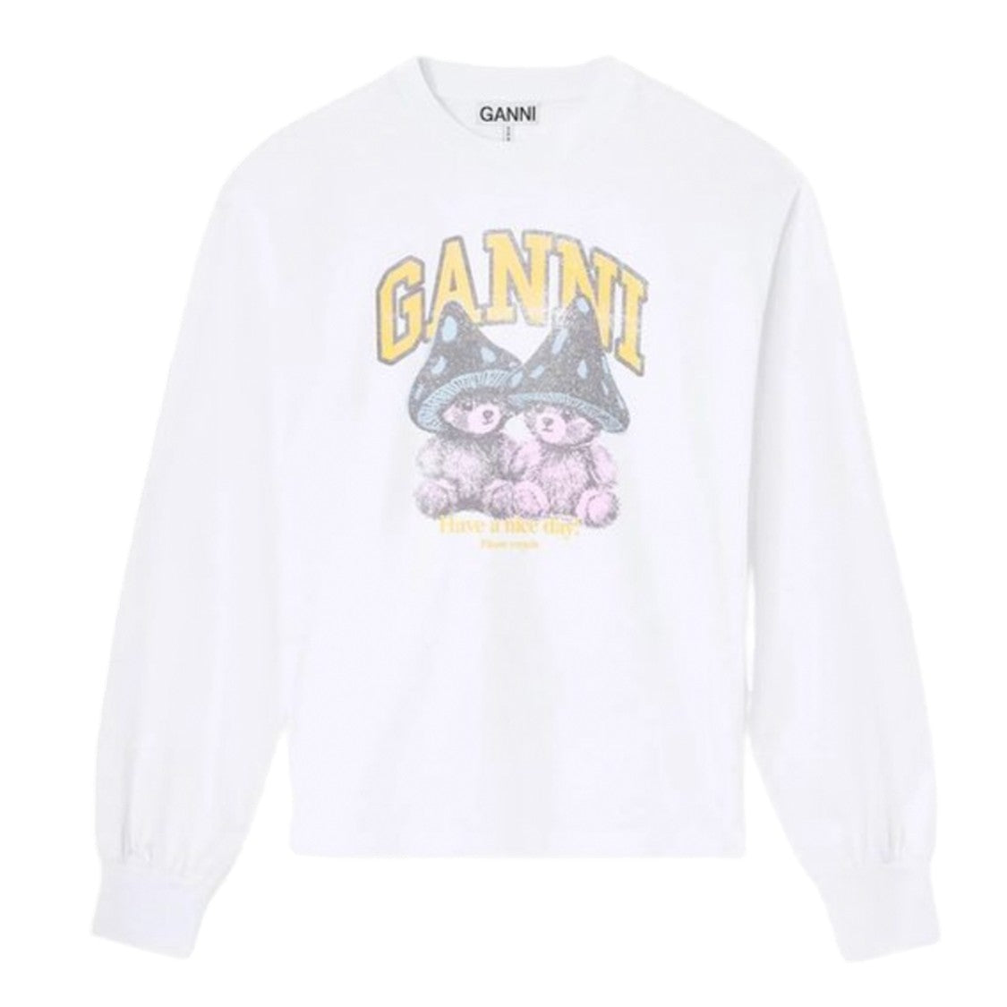 Ganni Graphic Knit Crewneck Sweater