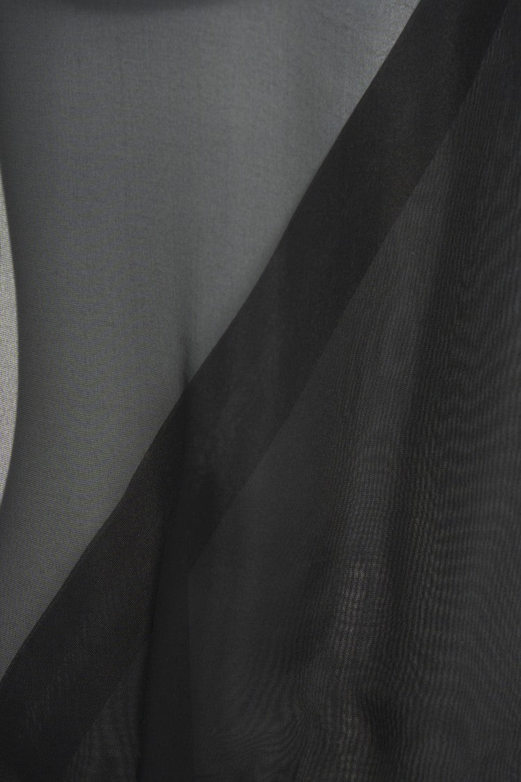 Staud Sheer Organza Bodysuit With Classic Collar