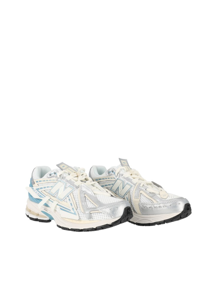 New Balance Silver/Sea Salt Synthetic-Mesh Sneakers