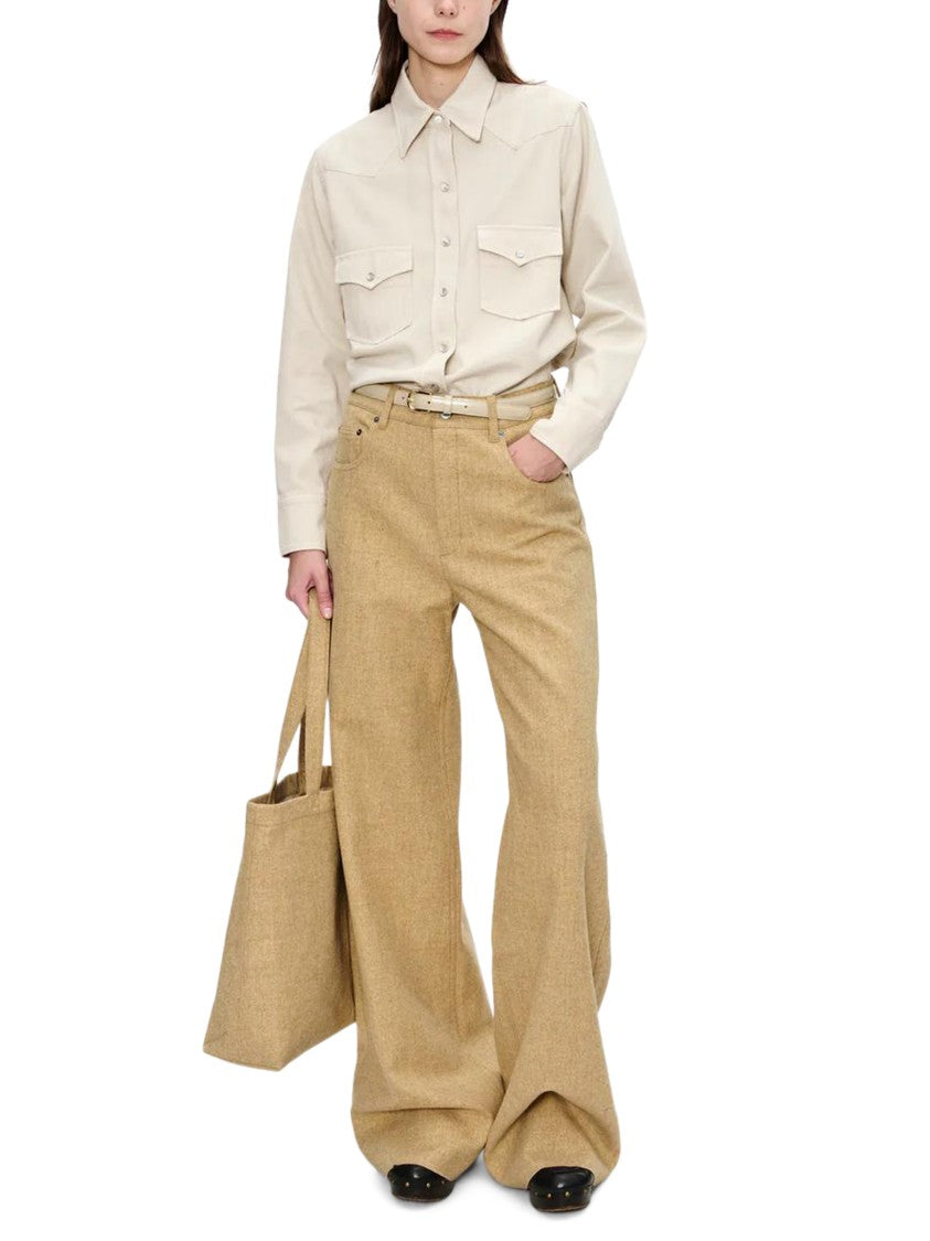 A.P.C. Classic Western-Inspired Shirt With Pointed Collar